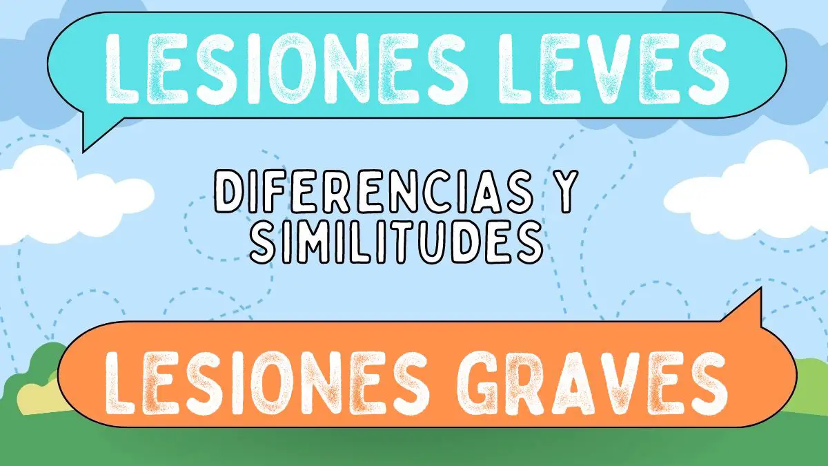 Diferencias entre lesiones leves y lesiones graves
